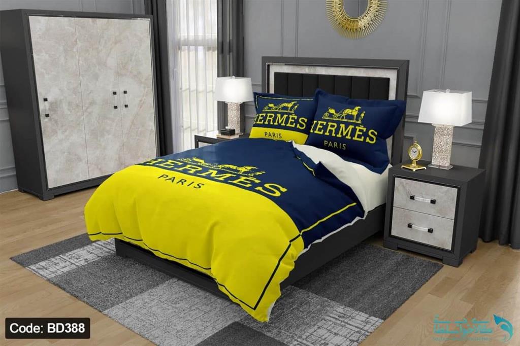 روتختی یک نفره طرح hermes برند دکو کد BD388